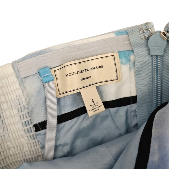 Anthropologie Moulinette Soeurs Retro Classic Skyward Tie Waist Dress Size 4 - Picture 2 of 5